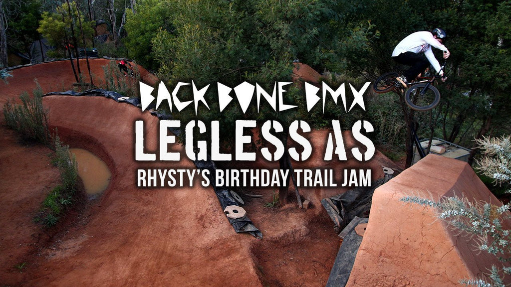 Legless as - Rhysty's 46th Birthday BMX trail jam - Back Bone BMX