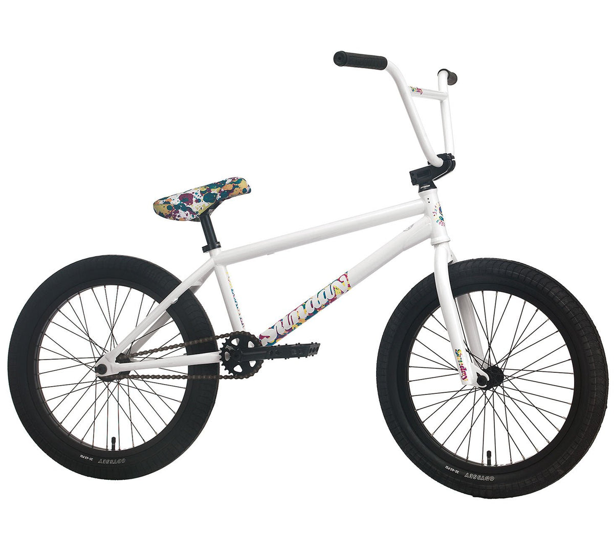 White and store blue bmx bike