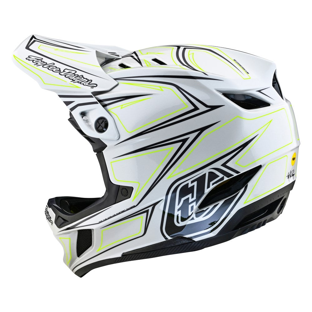 Troy Lee Designs D4 Composite Mips Helmet (2024) - Pinned Light Grey | Buy now at Australia's #1 BMX shop