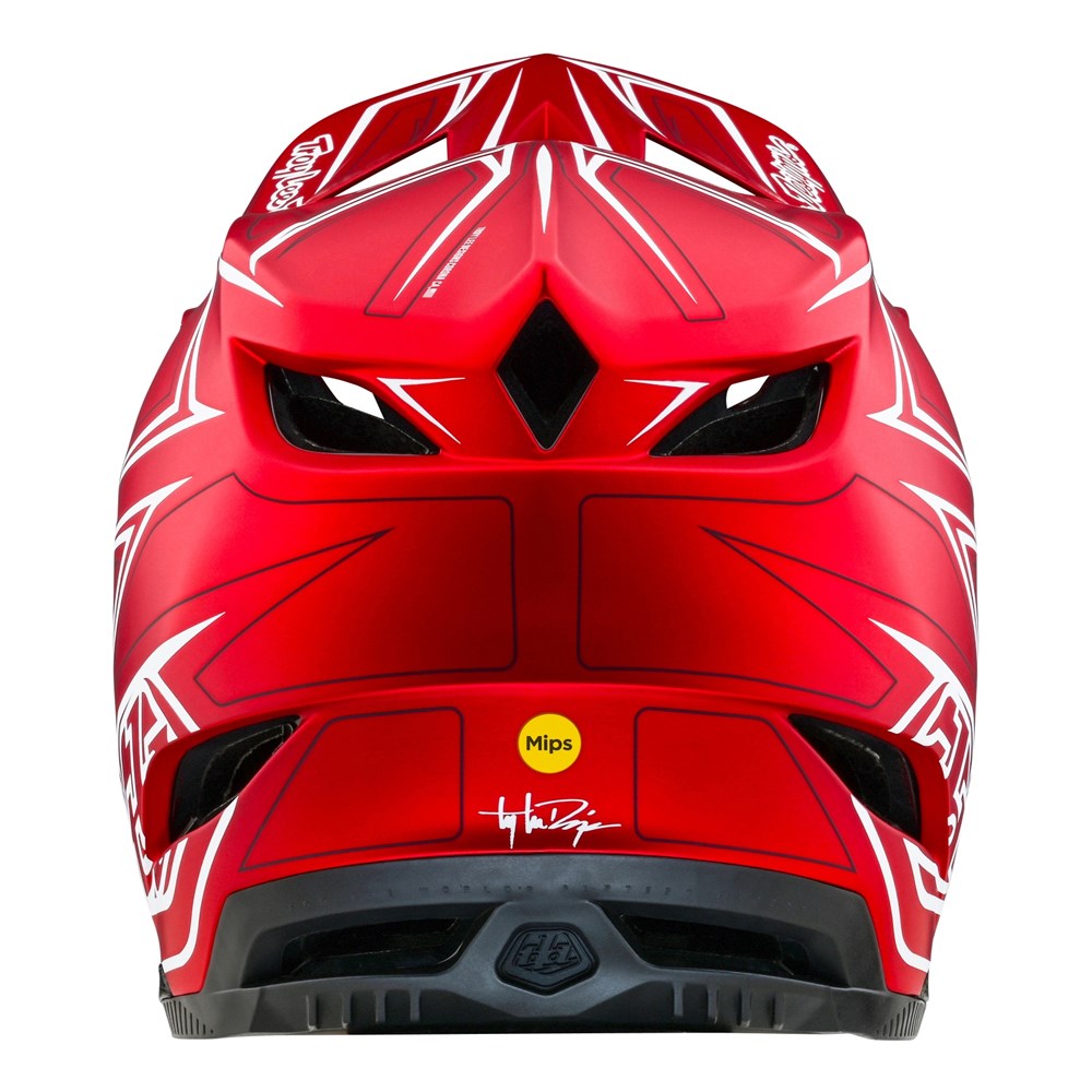 Troy Lee Designs D4 Composite Mips Helmet (2024) - Pinned Light Red | Buy now at Australia's #1 BMX shop