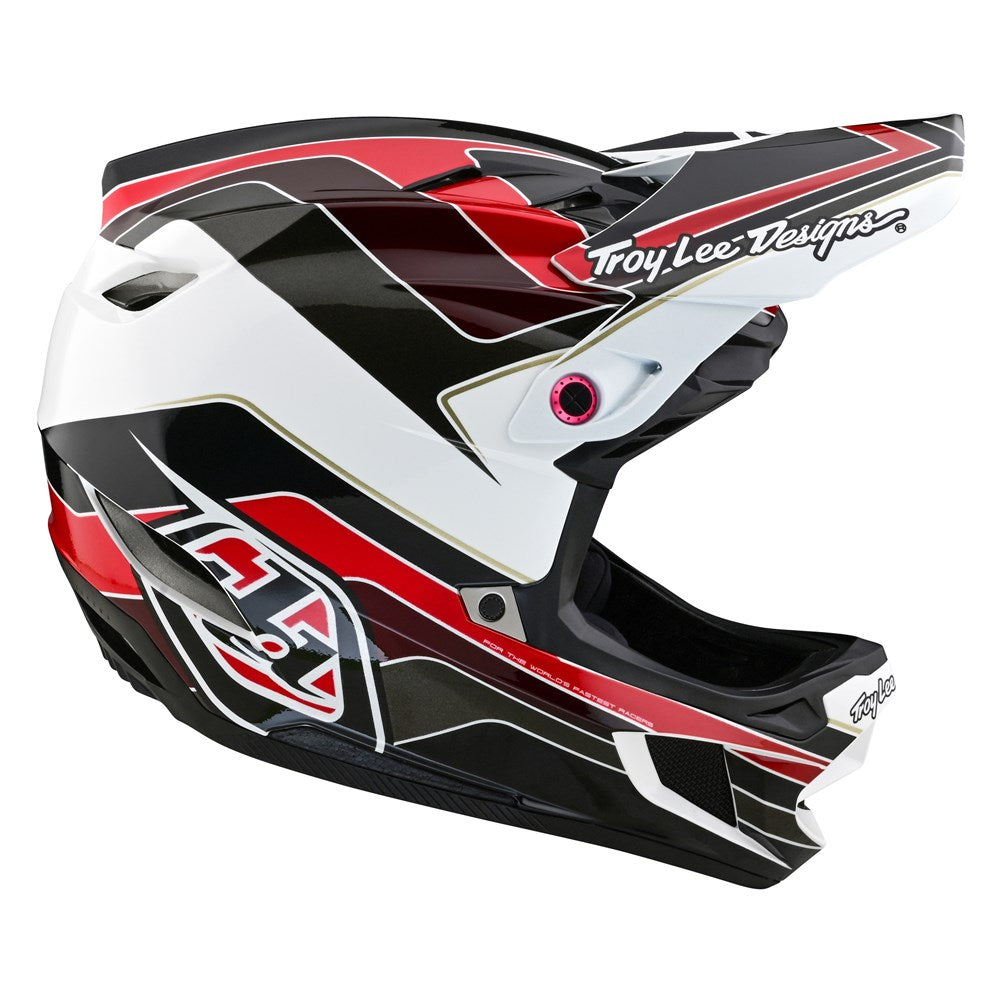 Troy Lee Designs D4 Polyacrylite Mips Helmet (2024) - Block Charcoal/Red | Buy now at Australia's #1 BMX shop