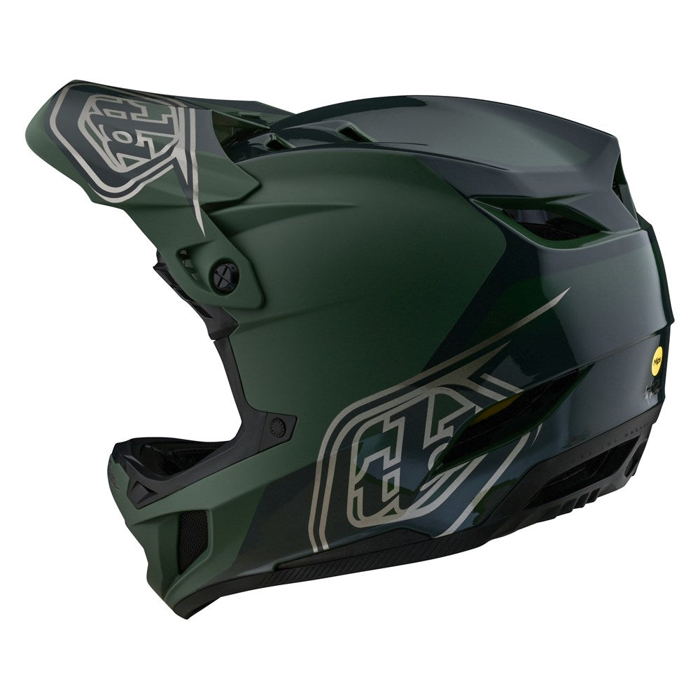 Troy Lee Designs D4 Polyacrylite Mips Helmet (2024) - Shadow Olive | Buy now at Australia's #1 BMX shop