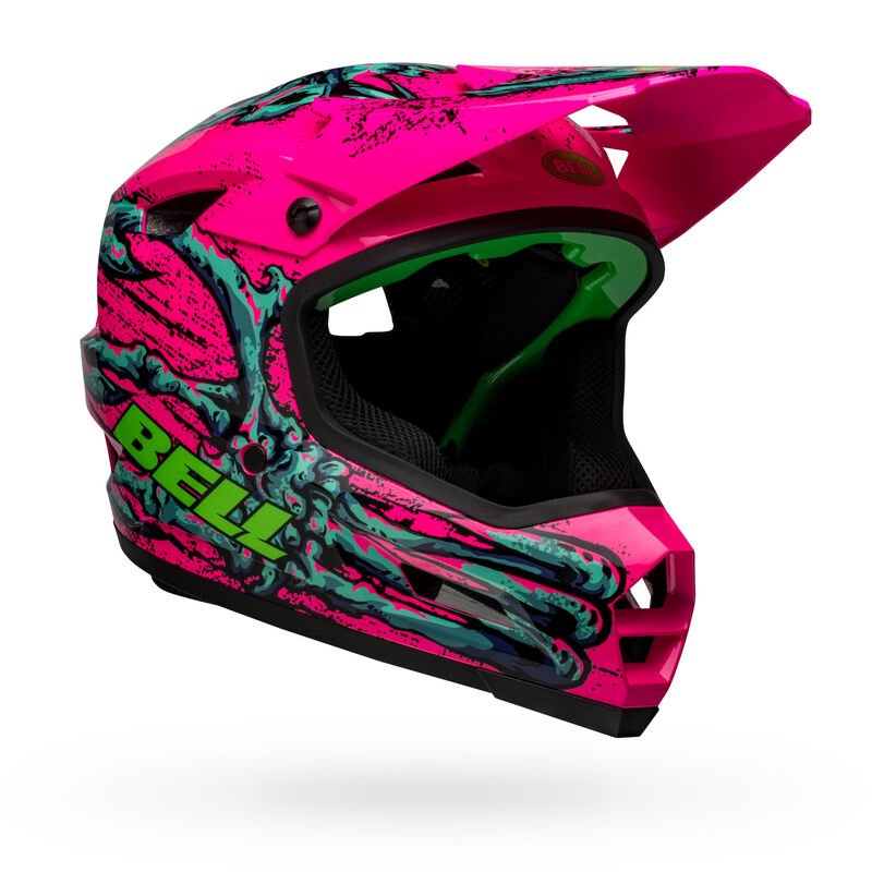 Bell Sanction 2 DLX Mips Helmet - Bonehead Gloss Pink/Turquoise | Buy now at Australia's #1 BMX shop