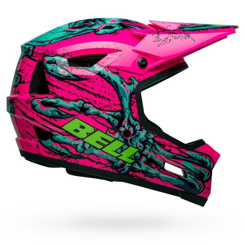 Bell Sanction 2 DLX Mips Helmet - Bonehead Gloss Pink/Turquoise | Buy now at Australia's #1 BMX shop