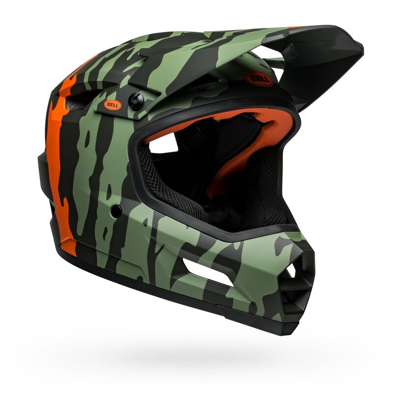 Bell Sanction 2 DLX Mips Helmet - Ravine Dark Green/Orange - Back Bone BMX