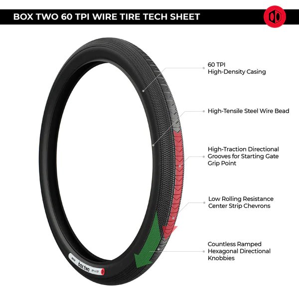 Box Two Tire - 60TPI Wire Bead | Buy now at Australia's #1 BMX shop