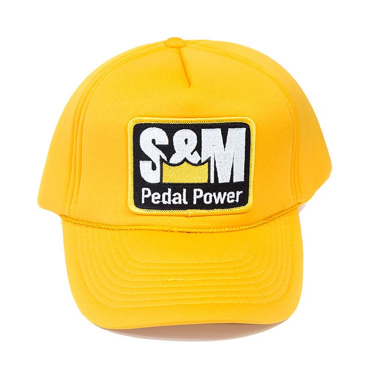 S&M Pedal Power Trucker Hat - Gold - Back Bone BMX