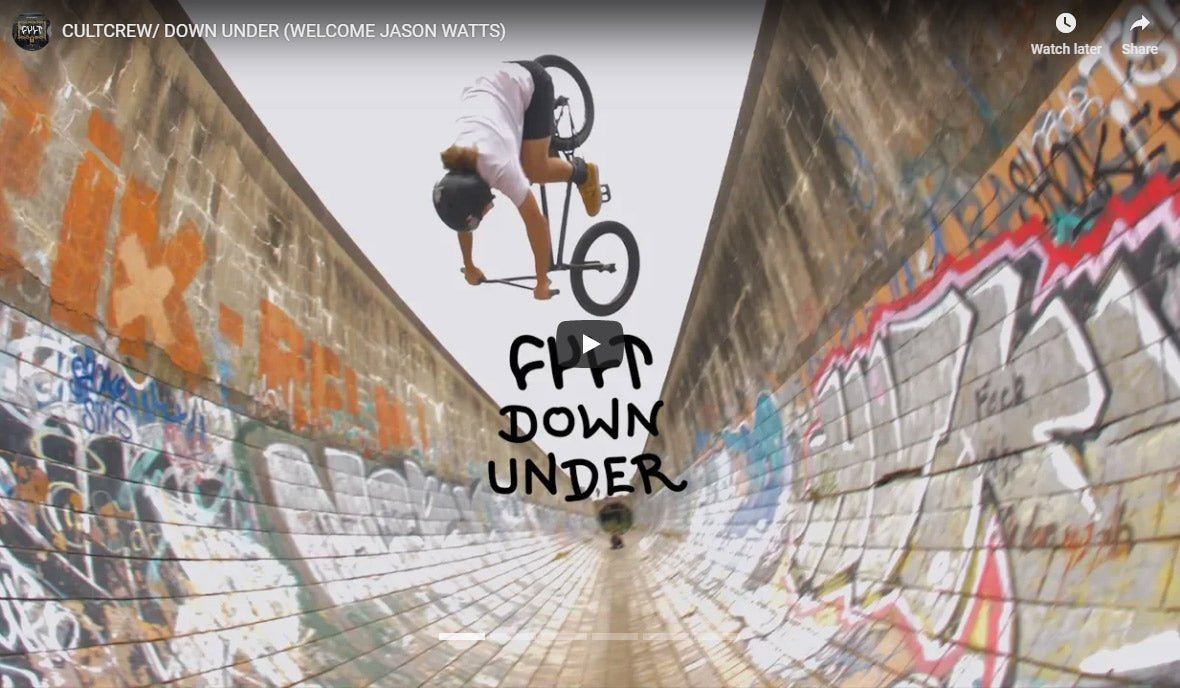 Cult Down Under video (Welcome to the team Jason Watts) - Back Bone BMX