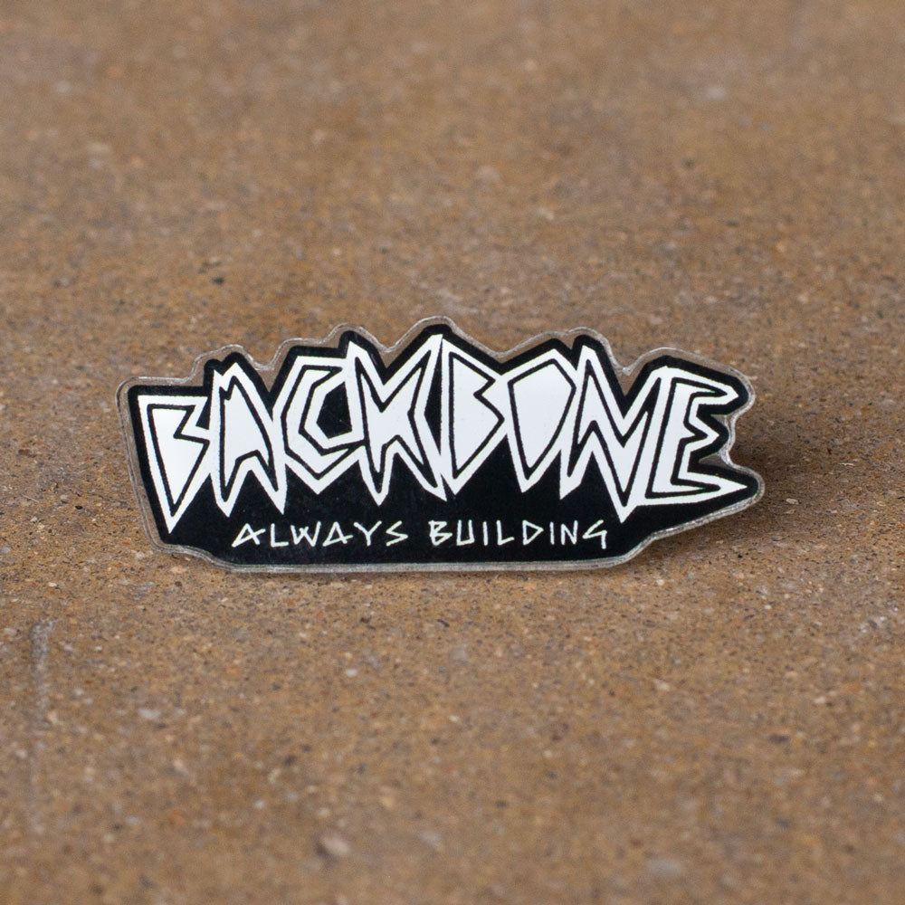 Backbone Always Building Pin | Buy now at Australia's #1 BMX shop