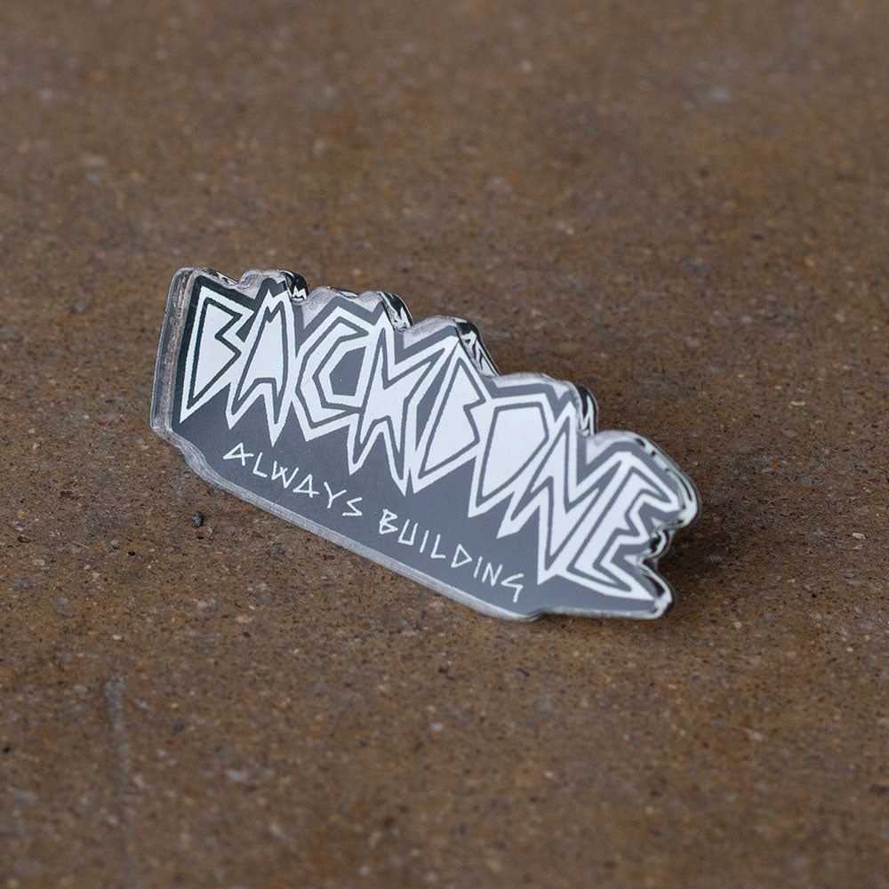 Backbone Always Building Pin | Buy now at Australia's #1 BMX shop