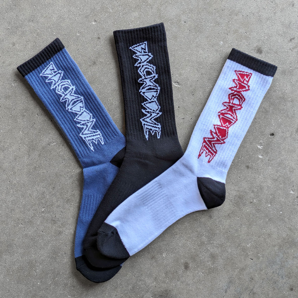 Backbone Crew Socks - 3 Pack (White/Petrol/Black) | Buy now at Australia's #1 BMX shop