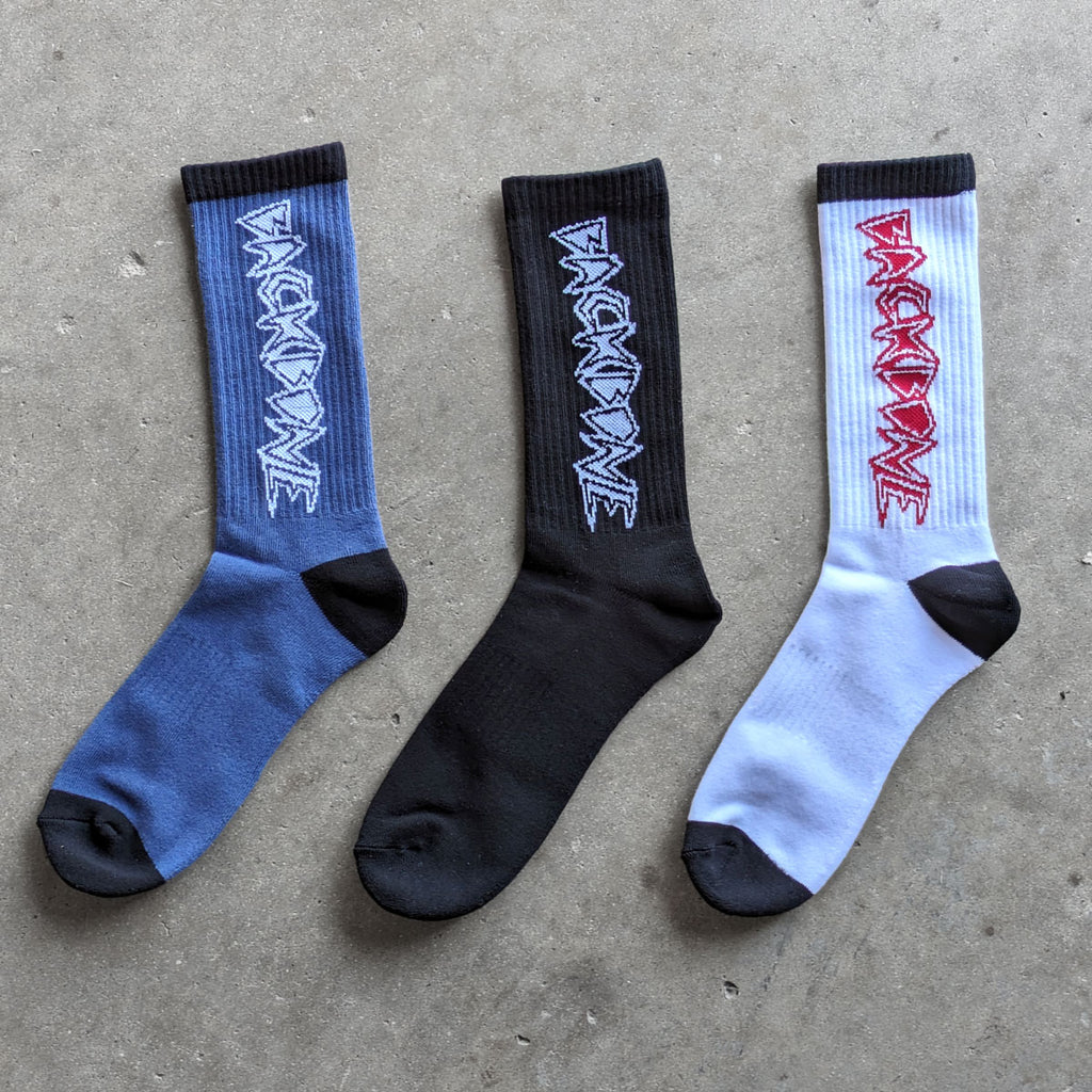 Backbone Crew Socks - 3 Pack (White/Petrol/Black) | Buy now at Australia's #1 BMX shop