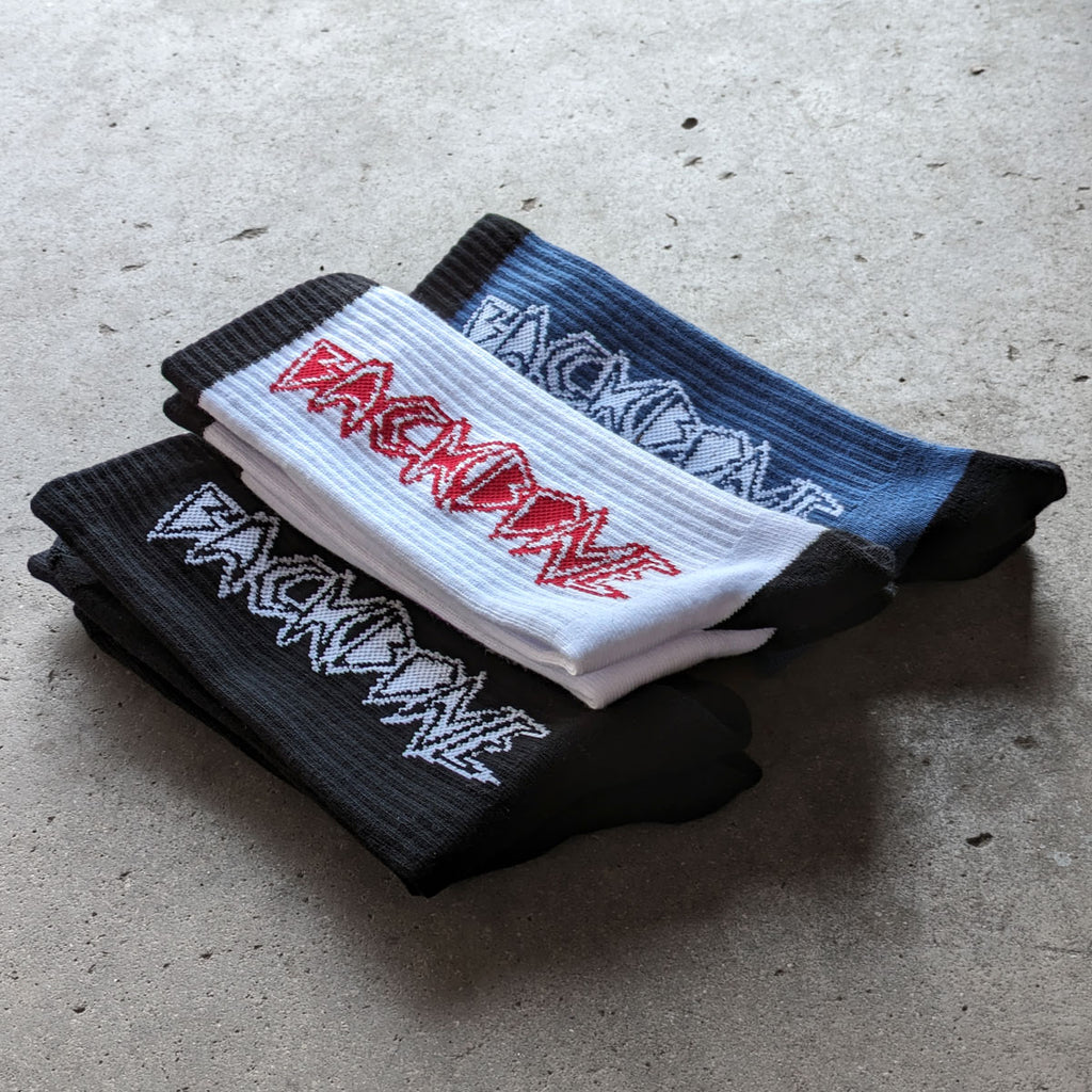 Backbone Crew Socks - 3 Pack (White/Petrol/Black) | Buy now at Australia's #1 BMX shop