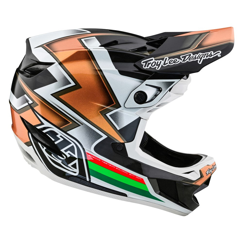 Troy Lee Designs D4 Carbon Mips Helmet (2024) - Ever Black/Gold | Buy now at Australia's #1 BMX shop