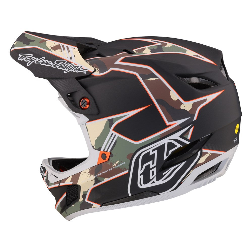 Troy Lee Designs D4 Composite Mips Helmet - Matrix Camo/Army Green | Buy now at Australia's #1 BMX shop