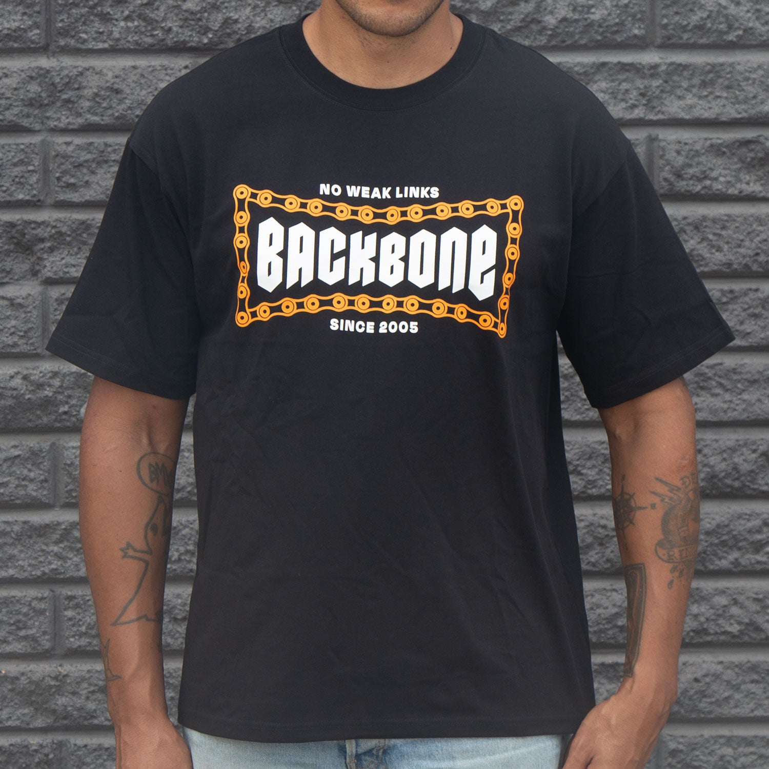 Backbone BMX No Weak Links T-Shirt | Buy now at Australia's #1 BMX shop