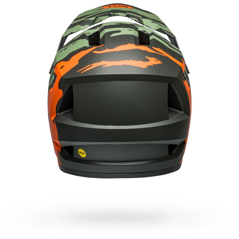 Bell Sanction 2 DLX Mips Helmet - Ravine Dark Green/Orange - Back Bone BMX