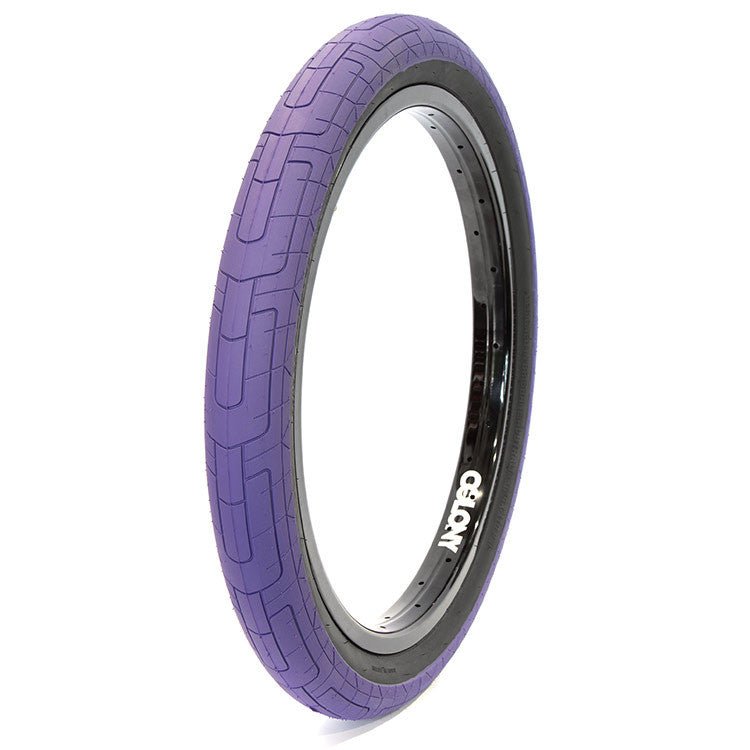 Colony Grip Lock Tire - Purple/Black - Back Bone BMX