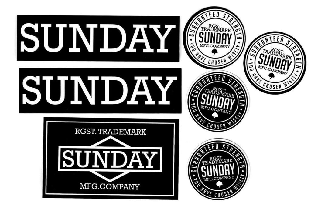 Sunday BMX Sticker Kit - Back Bone BMX