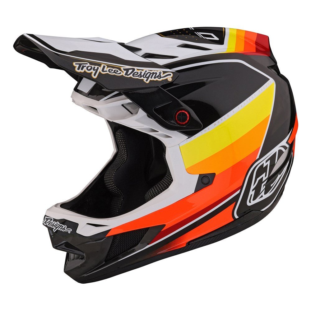 Troy Lee Designs D4 Carbon Mips Helmet - Reverb Black/White - Back Bone BMX
